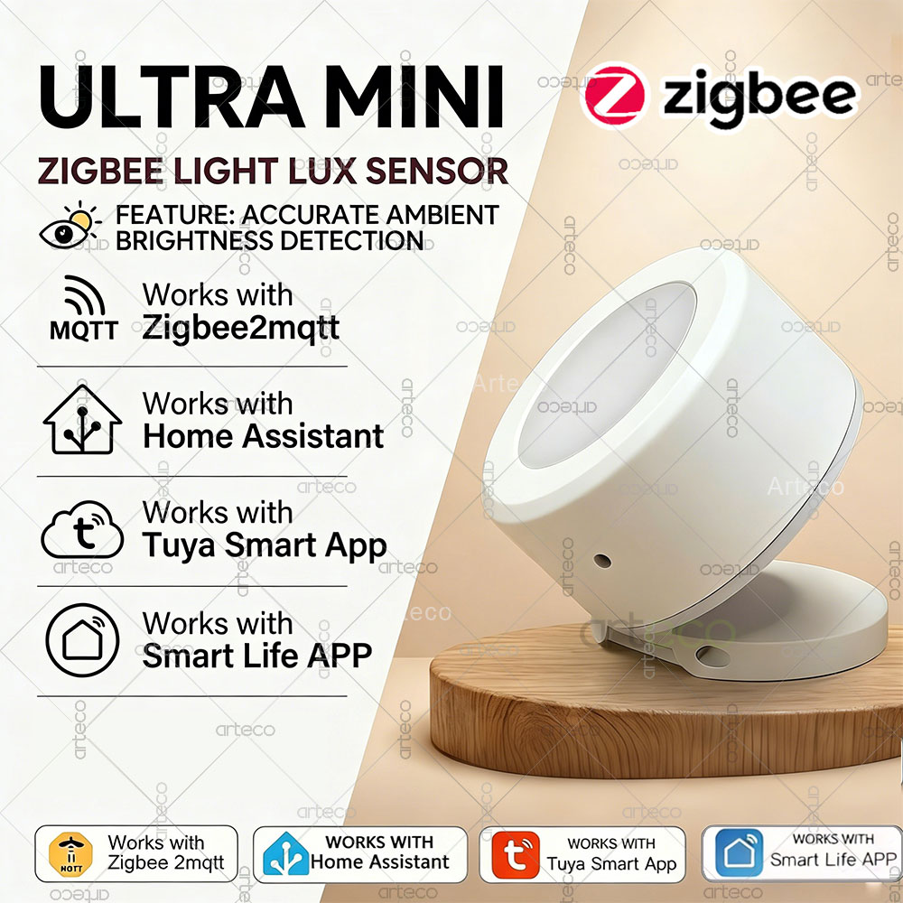Smart Home Project - Sensore di Luce Ultra Mini Zigbee,
