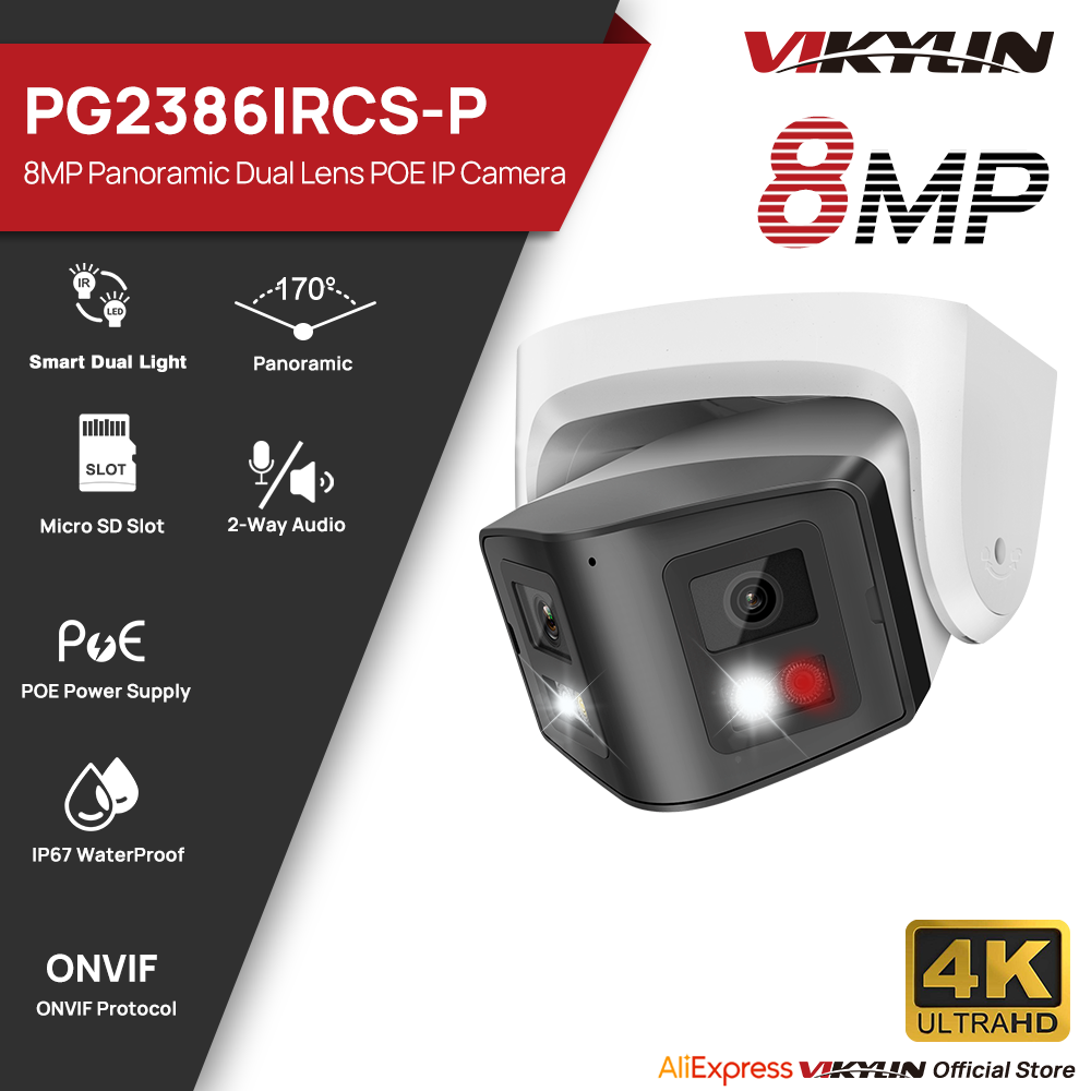 Smart Home Nas - Vikylin Telecamera IP panoramica intelligente a