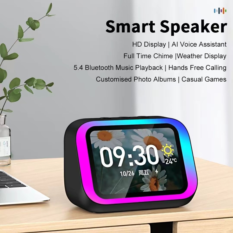 Smart Home Panel - Assistente Vocale AI con Altoparlante Bluetooth,