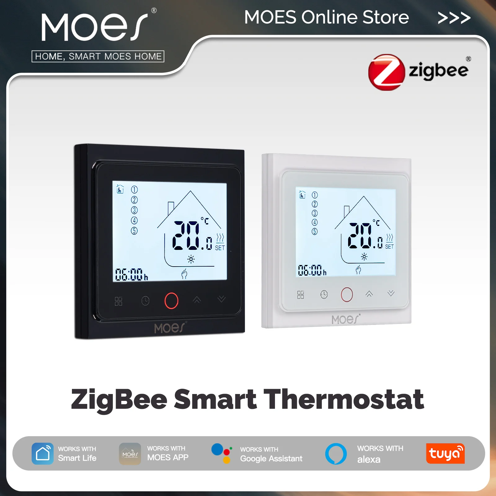 Smart Home Furniture - MOES Tuya ZigBee Termostato Intelligente Controllo