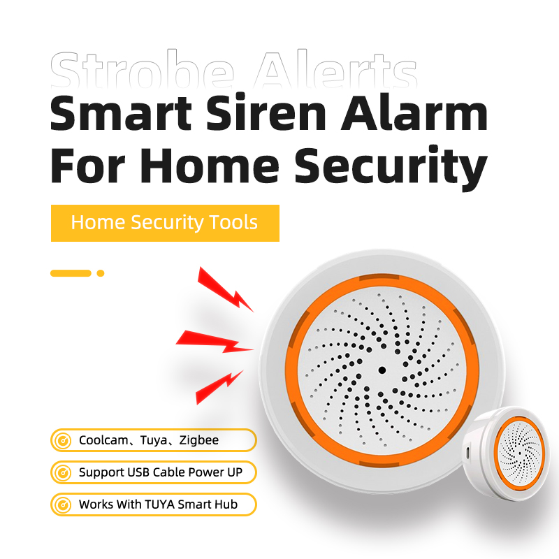 Smart Home Nas - Coolcam Tuya Zigbee Smart Siren Alarm