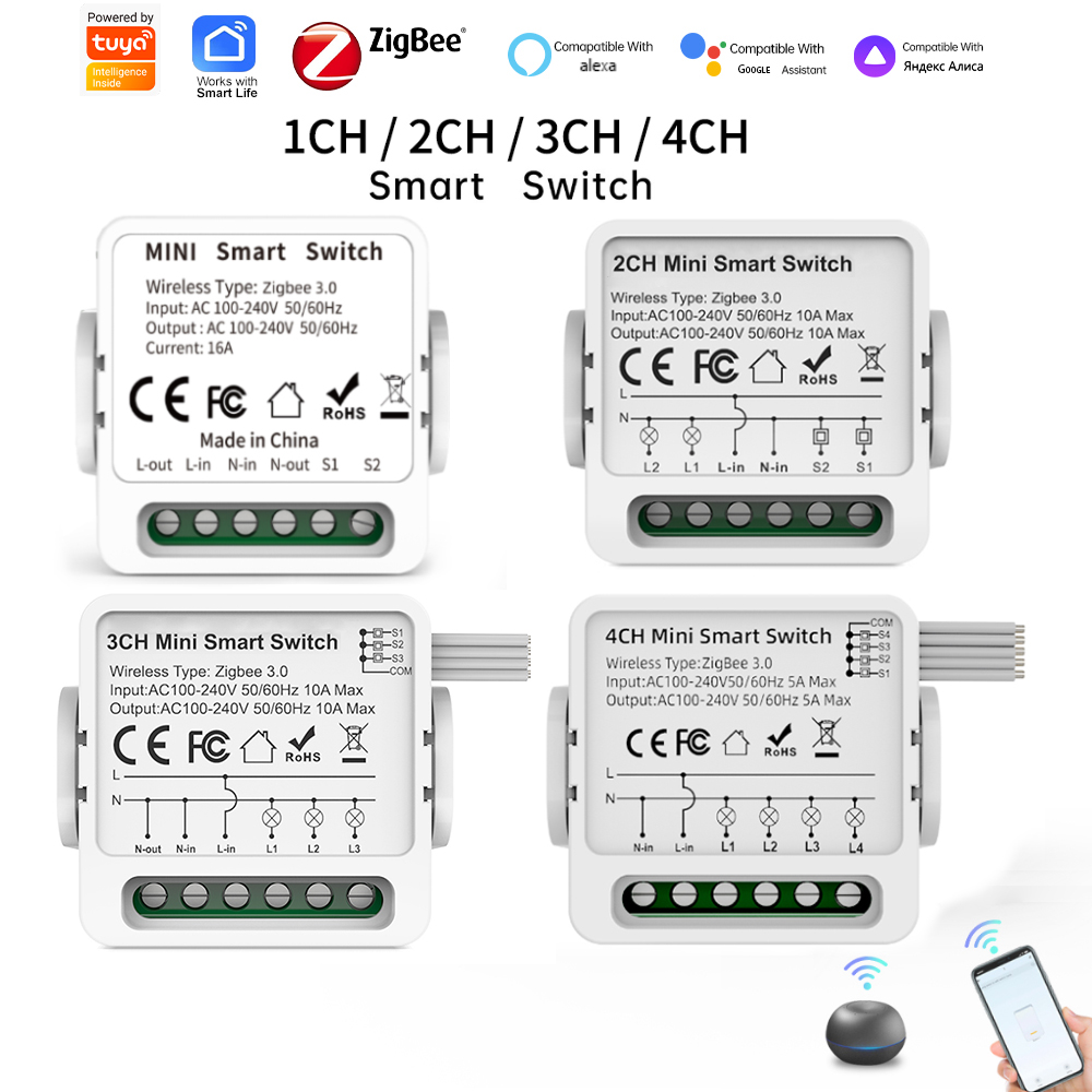 Smart Home Project - Interruttore Intelligente Tuya Zigbee 3.0 1/2/3/4