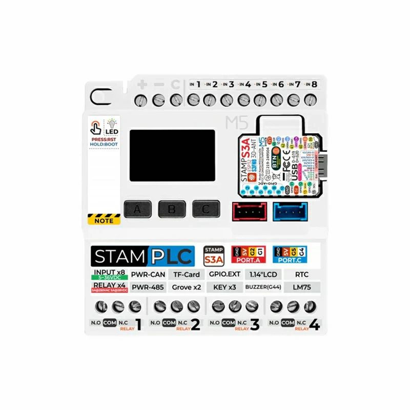 Smart Home With Plc - Controllore PLC M5stamp Avanzato, Modulo M5stamps3