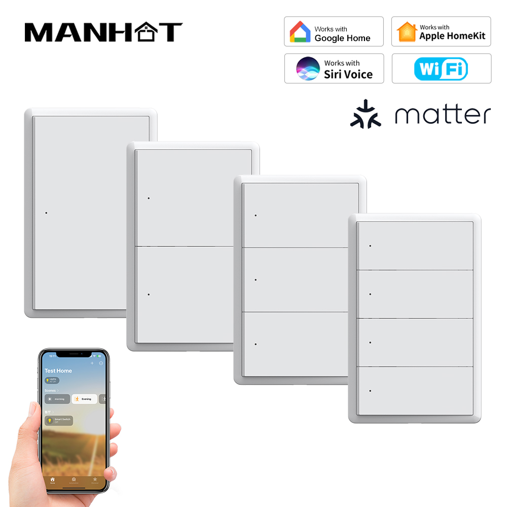 Smart Home Integration - Interruttore Intelligente WiFi MANHOT Homekit Senza