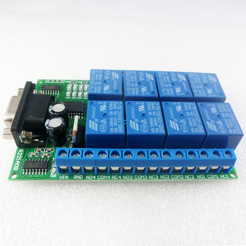Smart Home With Plc - Scheda relè a 8 canali DC