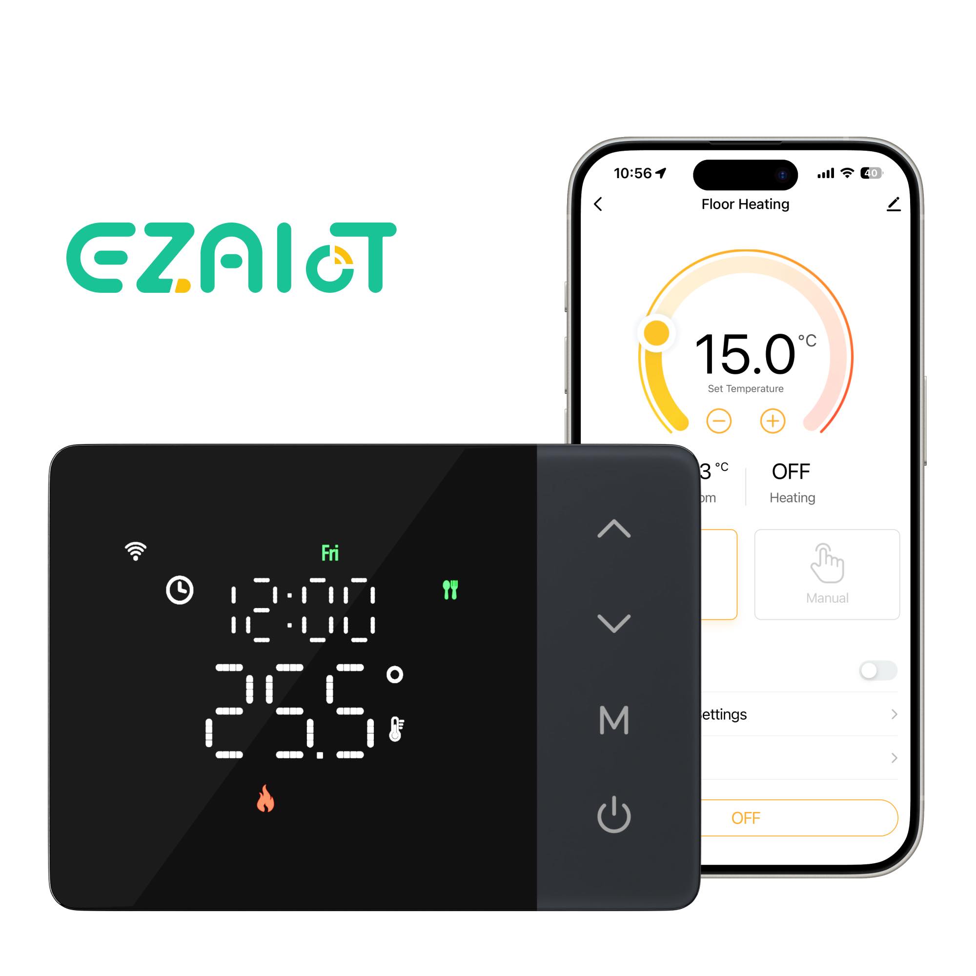 Smart Home Package - Termostato Wi-Fi Intelligente Tuya a Batteria